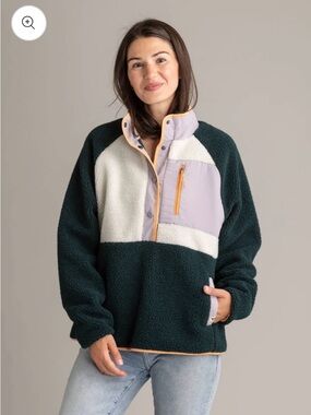 LIV Outdoor Women's Fleece Snap-Up Pullover Jacket
